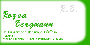 rozsa bergmann business card